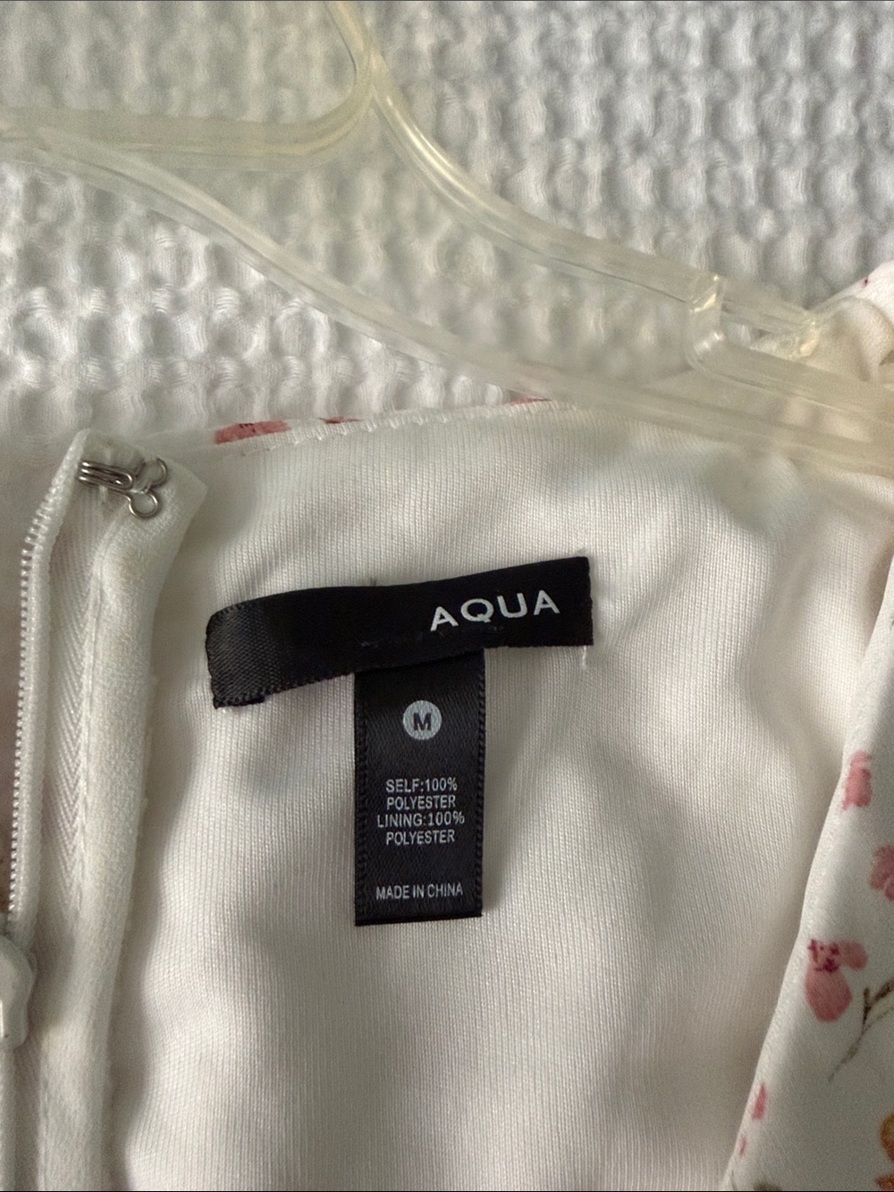 Aqua White Mini Dress with Pink & Yellow Floral Print - Picture 3 of 4